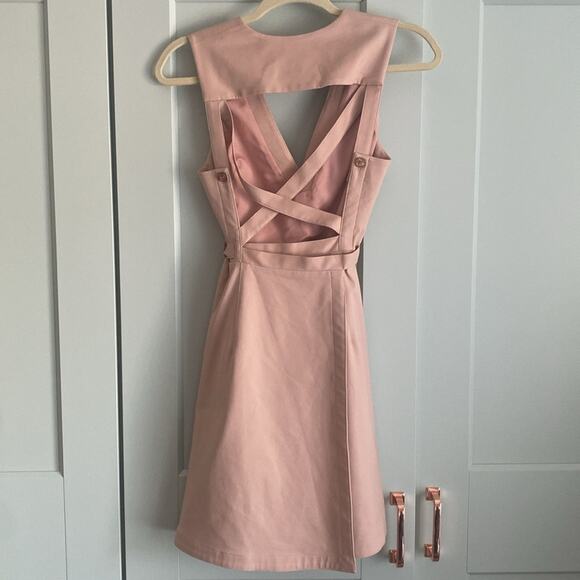 Alexis Blush Criss Cross Detailed Back Dress Sz Xs - Picture 2 of 4